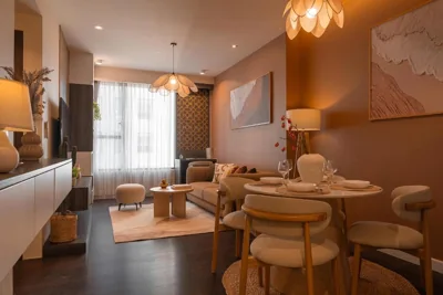 Two-Bedroom Apartment with Balcony — Tresor Apartments Premium Studios, 2, 3 and 4 Bedroom Apartments by Veluxe Stay Aussie Owned Western Hospitality, Close to District 1 and Many Tourist Attractions